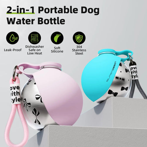 2-in-1 Pet Travel Water Bottle
