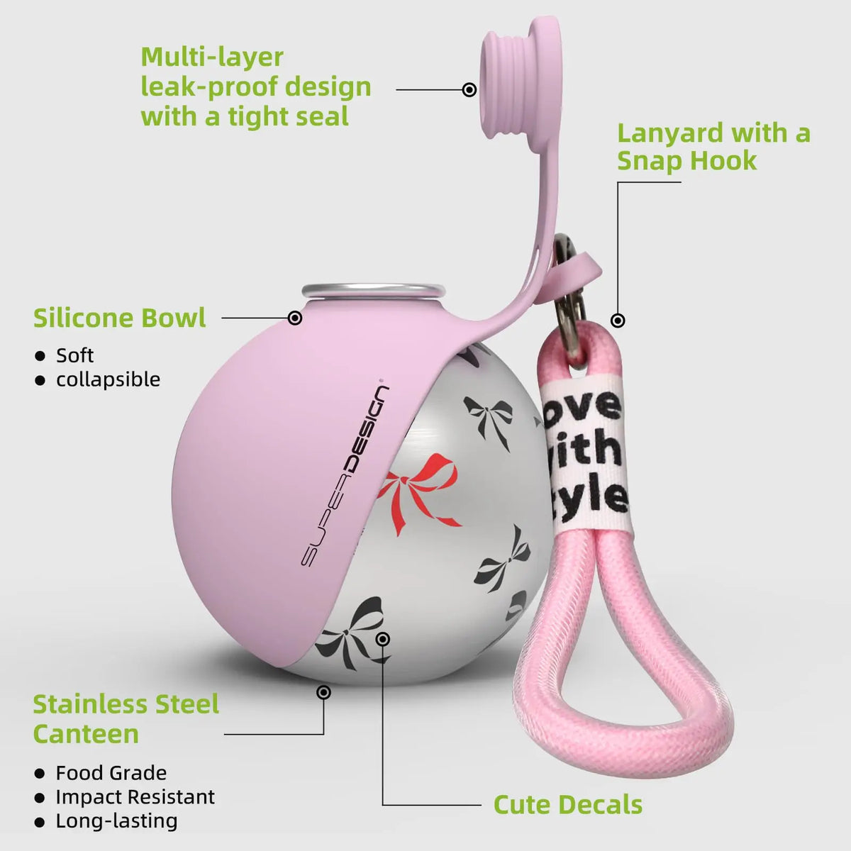 2-in-1 Pet Travel Water Bottle