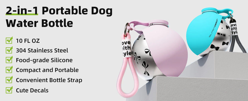 2-in-1 Pet Travel Water Bottle