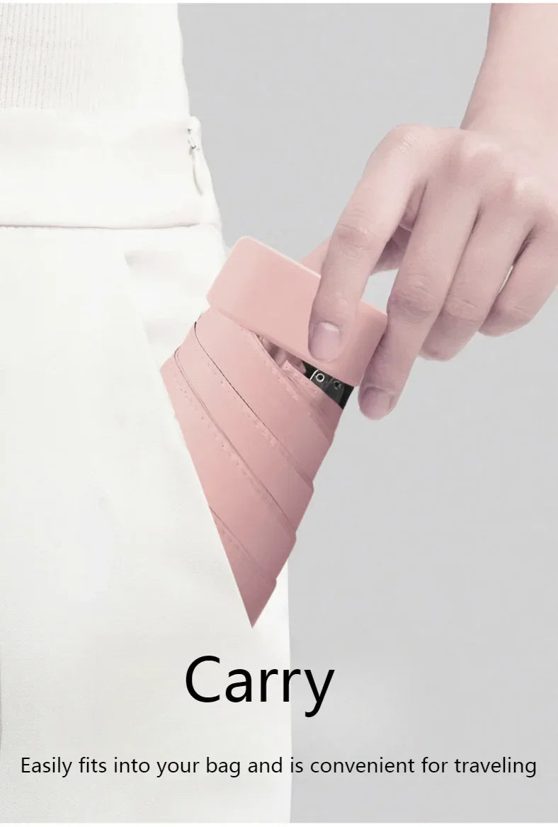 Mini Travel Umbrella with Zip Case