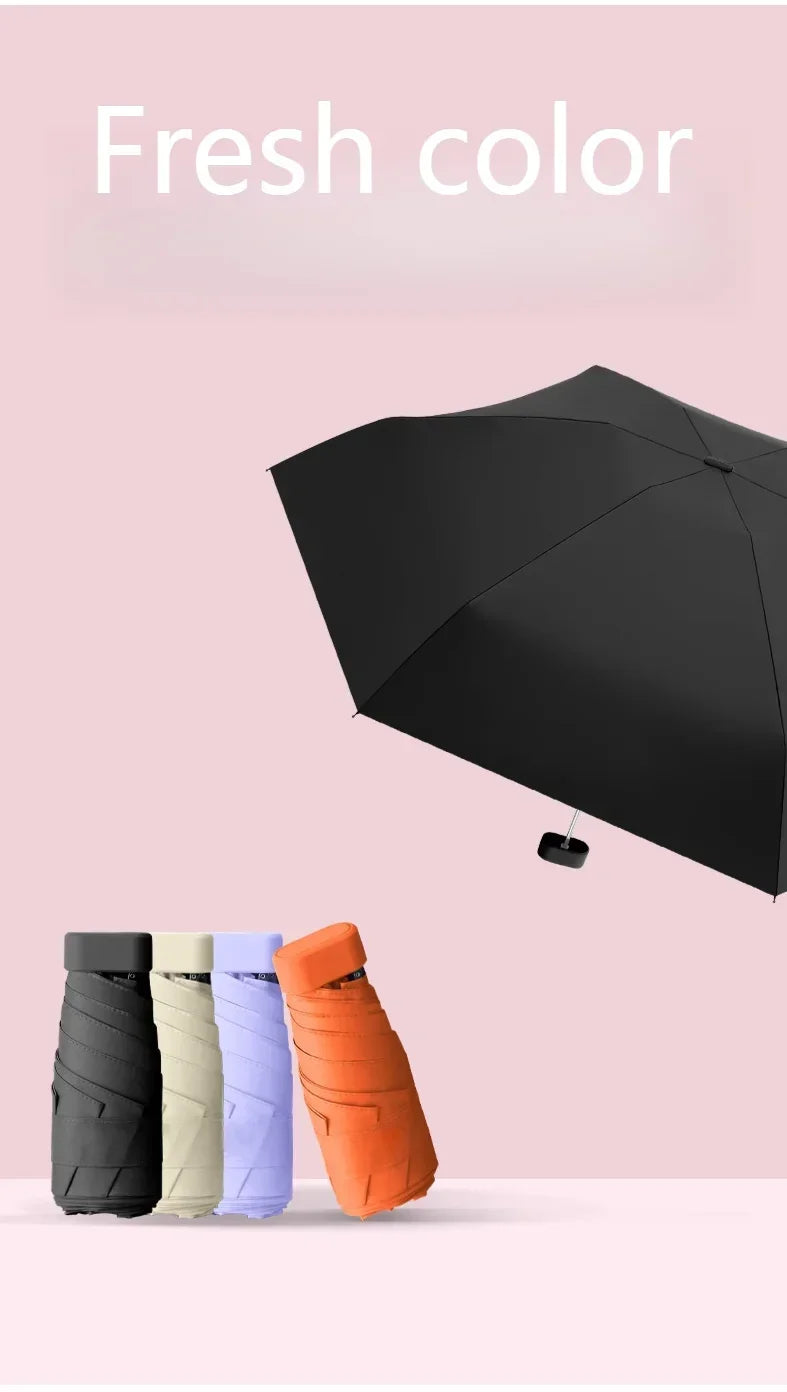 Mini Travel Umbrella with Zip Case