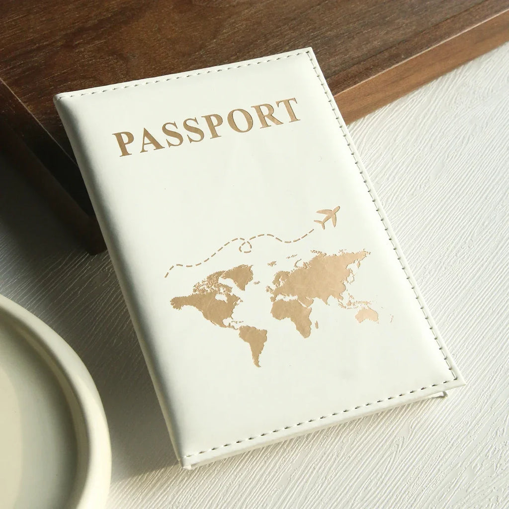 Slim World Map Passport Cover