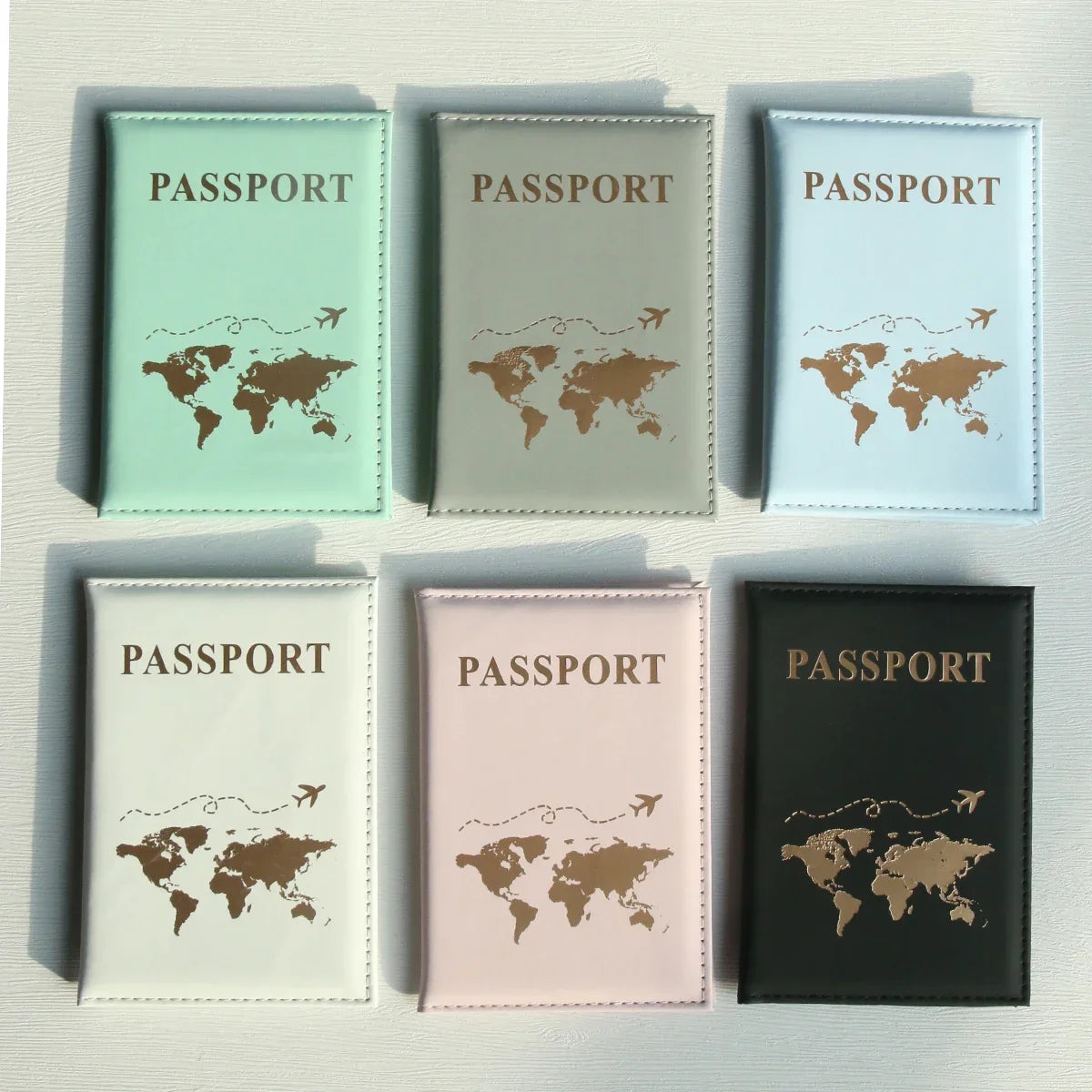 Slim World Map Passport Cover