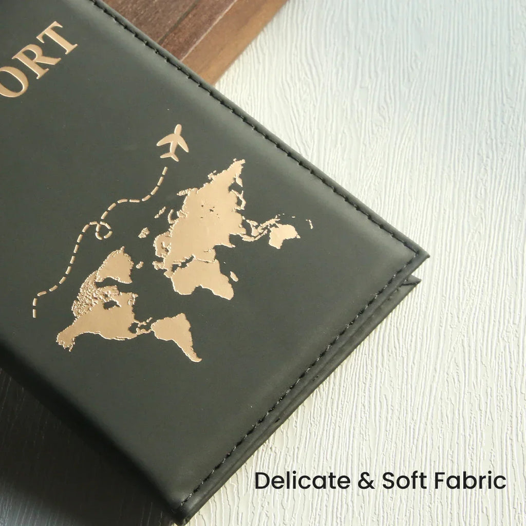 Slim World Map Passport Cover