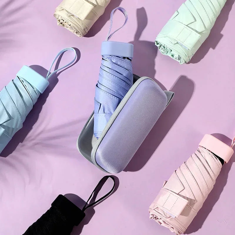 Mini Travel Umbrella with Zip Case