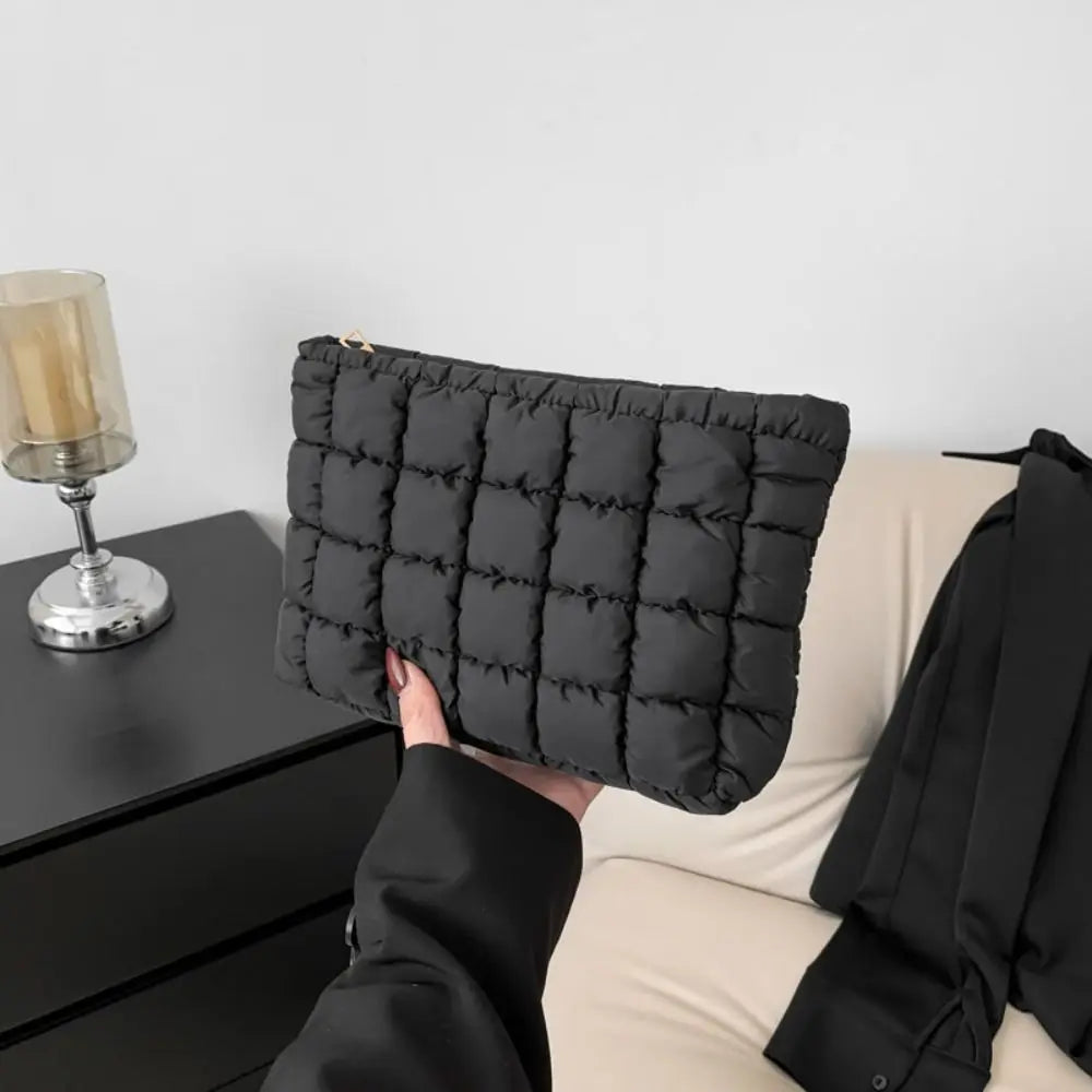 Quilted Travel Makeup Pouch