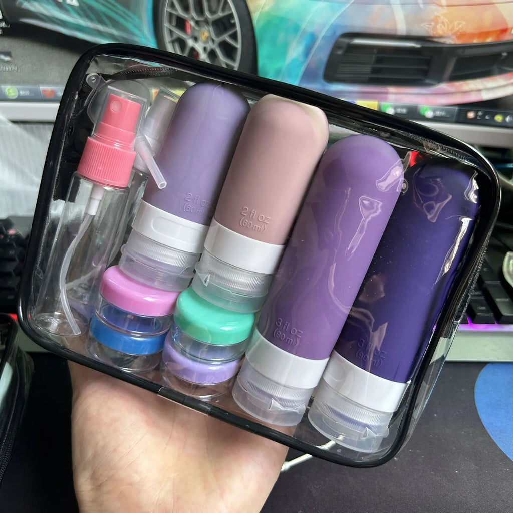Refillable Travel Toiletry Bottle Kit