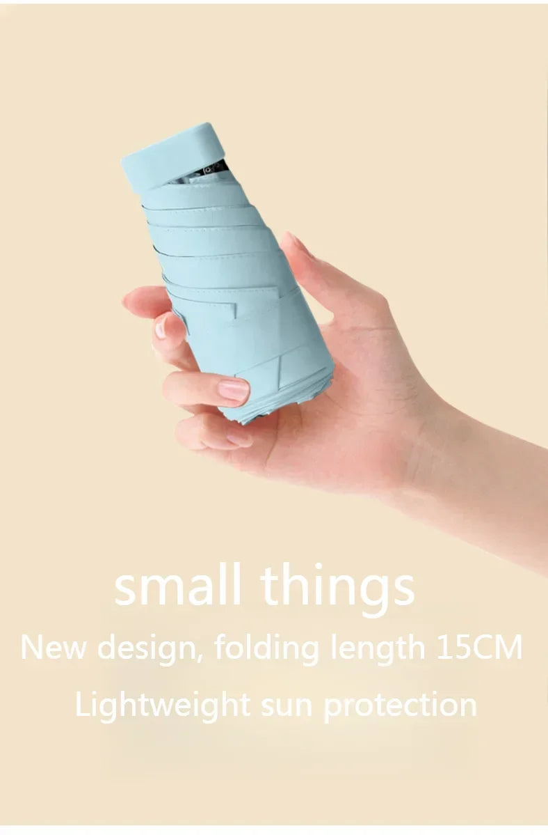 Mini Travel Umbrella with Zip Case