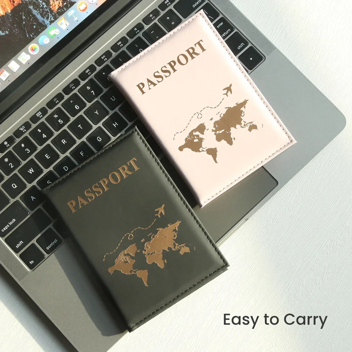 Slim World Map Passport Cover