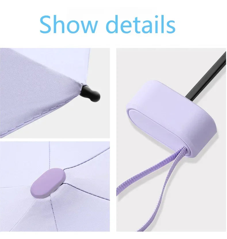 Mini Travel Umbrella with Zip Case