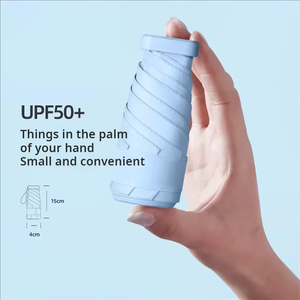 Mini Travel Umbrella with Zip Case