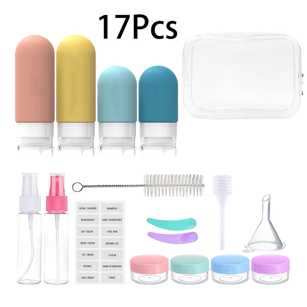 Refillable Travel Toiletry Bottle Kit