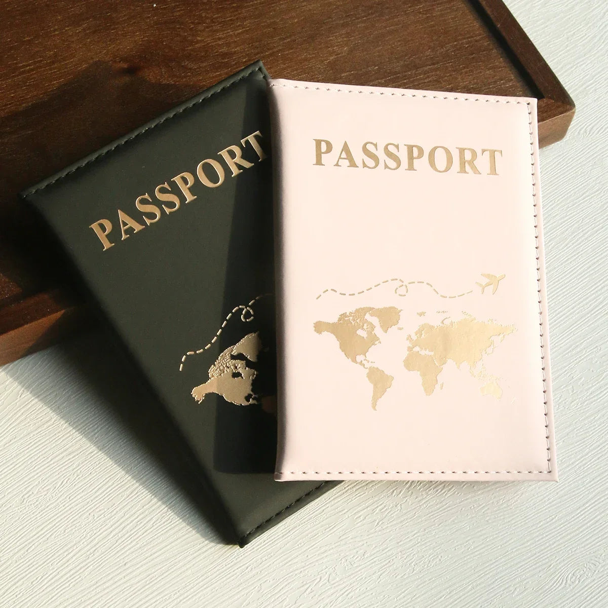 Slim World Map Passport Cover