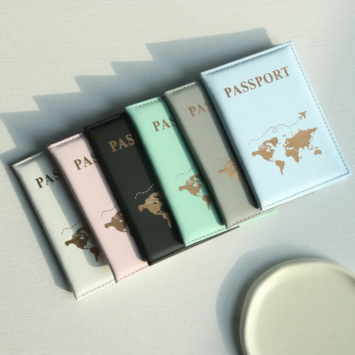 Slim World Map Passport Cover